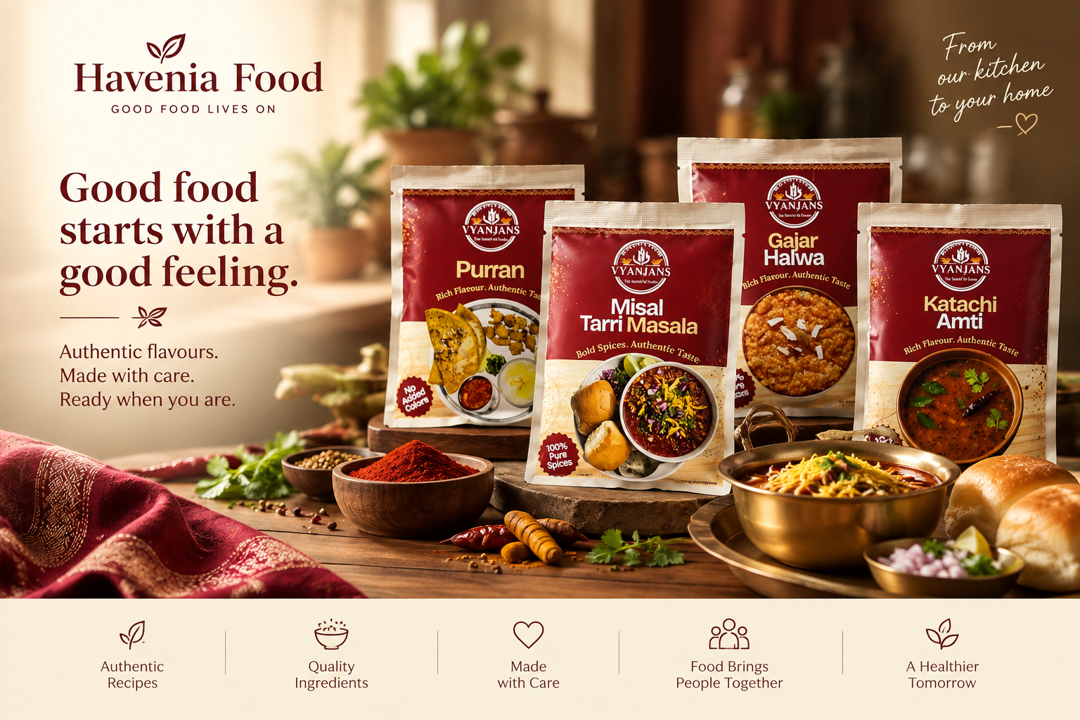 Havenia Food and Vyanjans ready-to-cook Indian food products